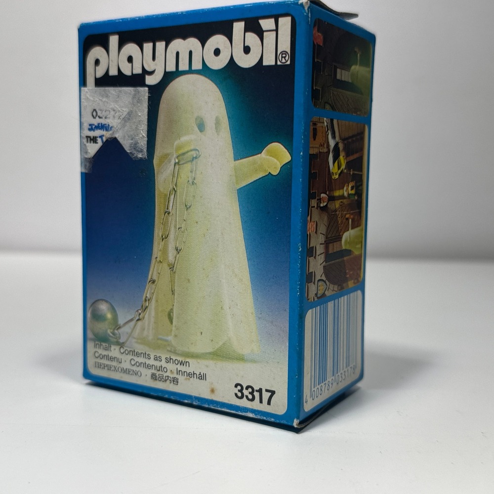 Playmobil 3317 Ghost with Shackles Vintage 1990 Glow in the Dark Toy Set NOS